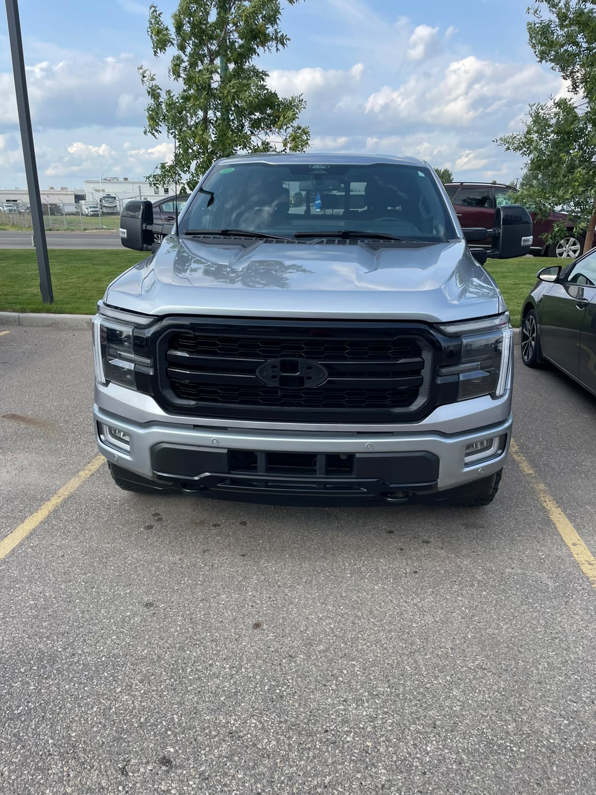 Silver full-size truck with detailed paint finish