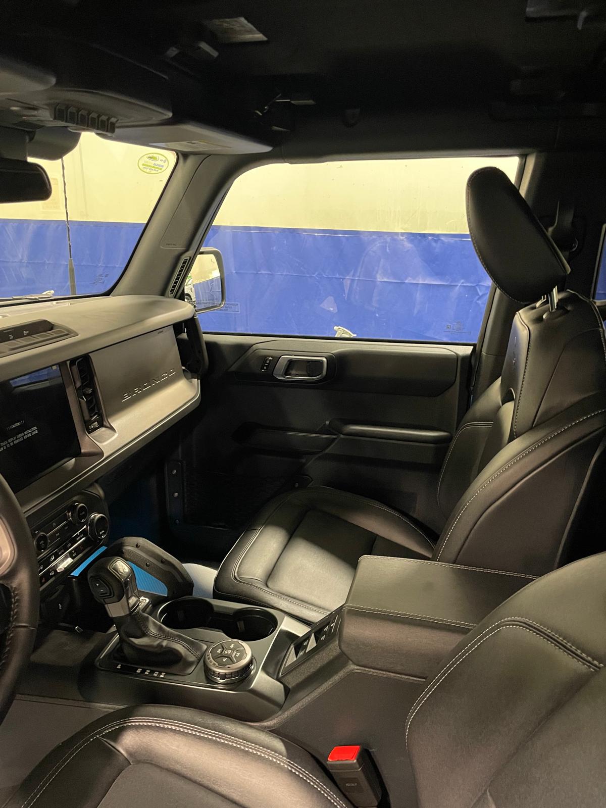 Clean extracted vehicle seats and cabin
